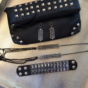 Spike Jewelry. Necklace and earrings only.